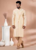 Banarasi Dhupion  Cream Traditional Wear Weaving Kurta Pajama